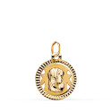9K MEDALLA ORO AMARILLO VIRGEN NIÑA REDONDA TALLADA MATE Y BRILLO. MEDIDA: 16 MM
