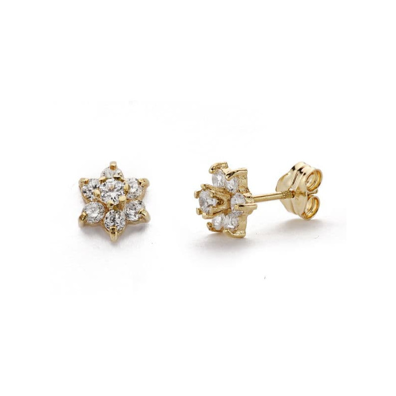 9K PENDIENTES ORO AMARILLO CUAJO. 6X6 MM CIERRE PRESION