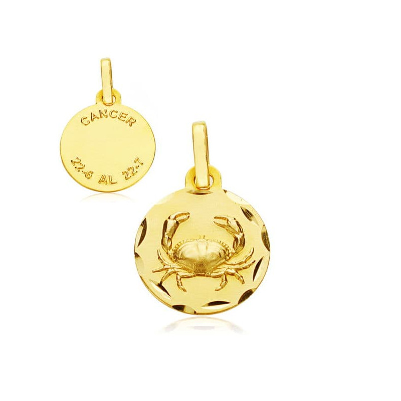 9K HOROSCOPO ORO AMARILLO 13 MM CANCER