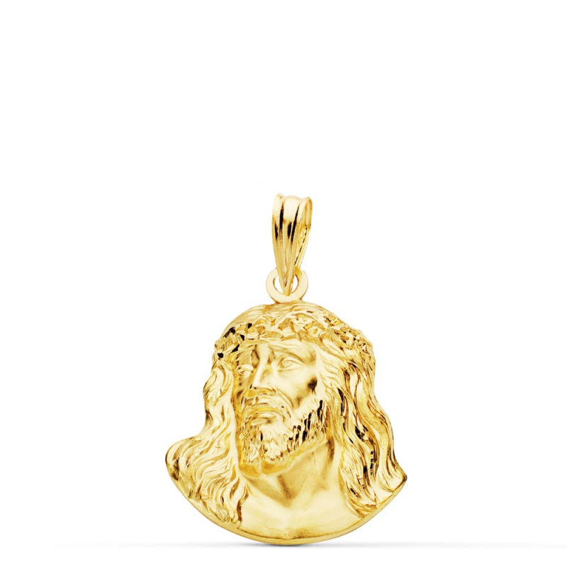 9K COLGANTE ORO AMARILLO CABEZA DE CRISTO DE MURILLO 20X16 MM