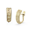 18K PENDIENTES LAPIDADOS ORO AMARILLO 14X5 MM CIERRE CATALÁN