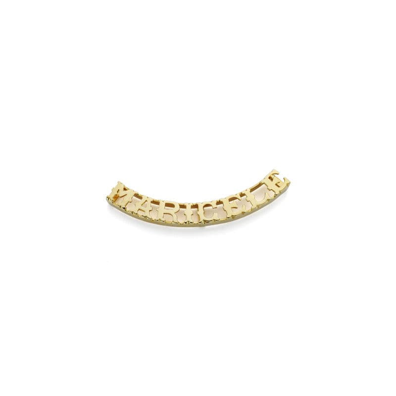18K COLGANTE NOMBRE PERSONALIZADO ORO AMARILLO 8 LETRAS.