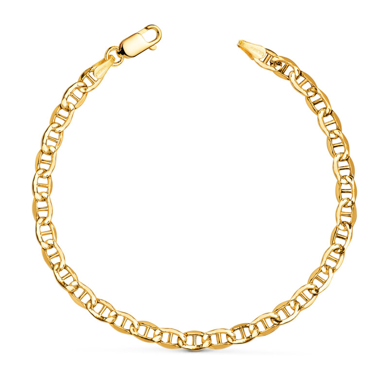 18K PULSERA ORO AMARILLO ANCLA HUECA ANCHO: 4,2 MM LARGO: 19CM