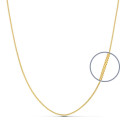18K CADENA ORO AMARILLO MACIZA BARBADA 50CM 0.8 MM