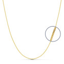 18K CADENA ORO AMARILLO MACIZA  BARBADA 45CM 1 MM