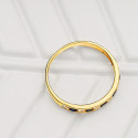 18K SORTIJA ORO AMARILLO CIRCONITA ROJAS. ANCHO CUERPO 2.5 MM
