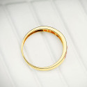 18K SORTIJA ORO AMARILLO 9 CIRCONITA AZULES. ANCHO CUERPO 3.5 MM