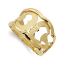 18K SORTIJA ORO AMARILLO CALADA CON ESTRIBOS ANCHO 15 MM 18K SORTIJA ORO AMARILLO CALADA CON ESTRIBOS ANCHO 15 MM
