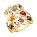 18K SORTIJA ORO AMARILLO LANZADERA OSO CON PIEDRAS COLOR. ANCHO: 19 MM 18K SORTIJA ORO AMARILLO LANZADERA OSO CON PIEDRAS COLOR. ANCHO: 19 MM
