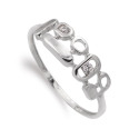 18K SORTIJA ORO BLANCO CON MOTIVOS Y CIRCONITAS. ANCHO: 5 MM 18K SORTIJA ORO BLANCO CON MOTIVOS Y CIRCONITAS. ANCHO: 5 MM