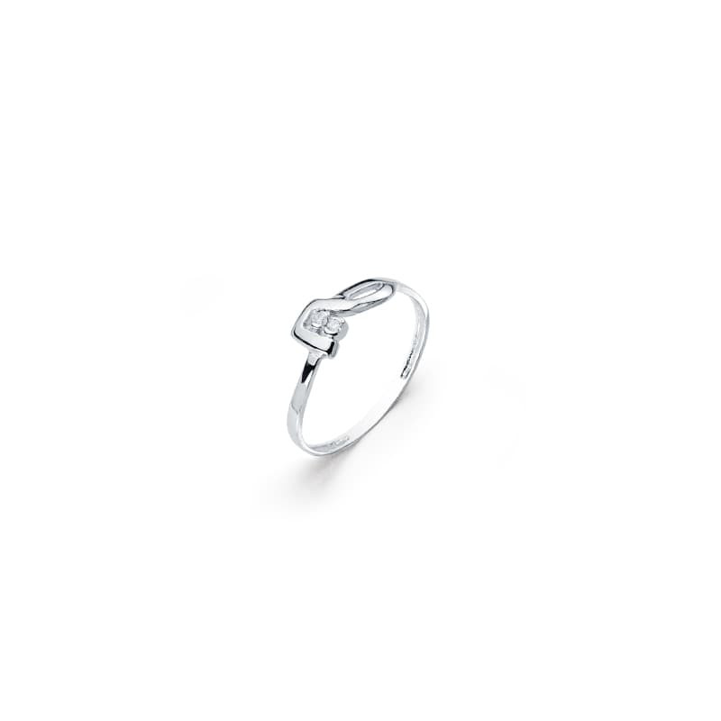 18K SORTIJA ORO BLANCO DIAMANTES NATURALES  TALLA BRILLANTE 0,026  QTS. ANCHO: 5MM. CUERPO: 1,5MM
