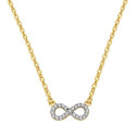 18K COLGANTE ORO BICOLOR INFINITO 12X5 MMCADENA 45CM C. AMOR