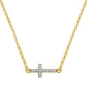 18K COLGANTE ORO BICOLOR CRUZ CON CADENA 45CM 18K COLGANTE ORO BICOLOR CRUZ CON CADENA 45CM