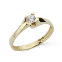 18K SOLITARIO ORO AMARILLO SEÑORA CIRCONITA 5 MM 18K SOLITARIO ORO AMARILLO SEÑORA CIRCONITA 5 MM