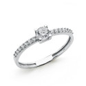 18K SOLITARIO ORO BLANCO CIRCONITA 4 MM 18K SOLITARIO ORO BLANCO CIRCONITA 4 MM