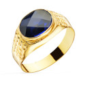 18K SELLO ORO AMARILLO PIEDRA ZAFIRO SPINEL 10X8 MM LATERAL TALLADO 18K SELLO ORO AMARILLO PIEDRA ZAFIRO SPINEL 10X8 MM LATERAL TALLADO