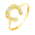 18K SORTIJA ORO AMARILLO HERRADURA CIRCONITA 10X10 MM ANCHO CUERPO 1.2 MM 18K SORTIJA ORO AMARILLO HERRADURA CIRCONITA 10X10 MM ANCHO CUERPO 1.2 MM
