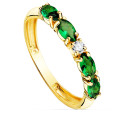 18K SORTIJA ORO AMARILLO 4 CIRCONITA VERDES TALLA MARQUISE ANCHO 2.5 MM 18K SORTIJA ORO AMARILLO 4 CIRCONITA VERDES TALLA MARQUISE ANCHO 2.5 MM