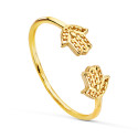 18K SORTIJA ORO AMARILLO ABIERTA AJUSTABLE CON MANOS DE FATIMA. ANCHO CUERPO: 1,2MM 18K SORTIJA ORO AMARILLO ABIERTA AJUSTABLE CON MANOS DE FATIMA. ANCHO CUERPO: 1,2MM