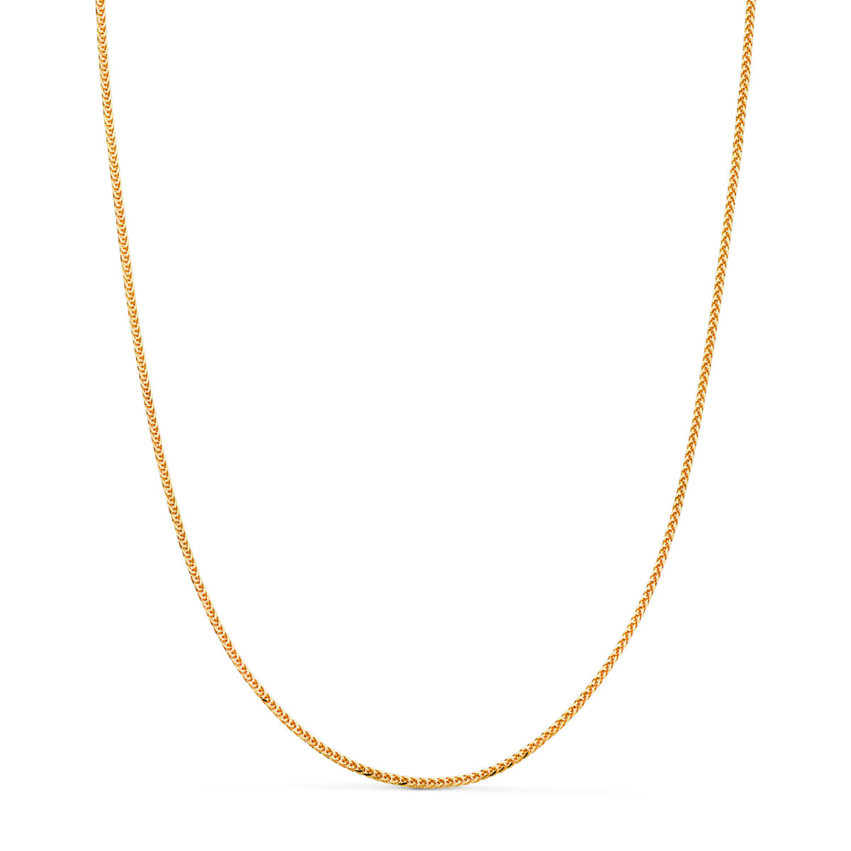 18K CADENA ORO AMARILLO MACIZA ESPIGA. ANCHO: 1 MM. LARGO: 45 CM