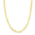 18K CADENA ORO AMARILLO MACIZA BARBADA LARGO 60CM ANCHO 3.75 MM