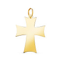 18K COLGANTE ORO AMARILLO CRUZ  EN BRILLO. MEDIDA: 26,5 X 20 MM