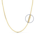18K CADENA ORO AMARILLO BARBADA 60CM MACIZA 2 MM
