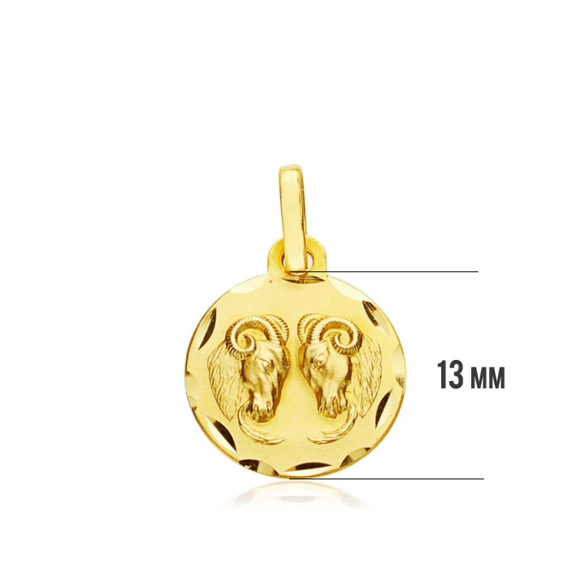 18K HOROSCOPO ORO AMARILLO ARIES 13 MM