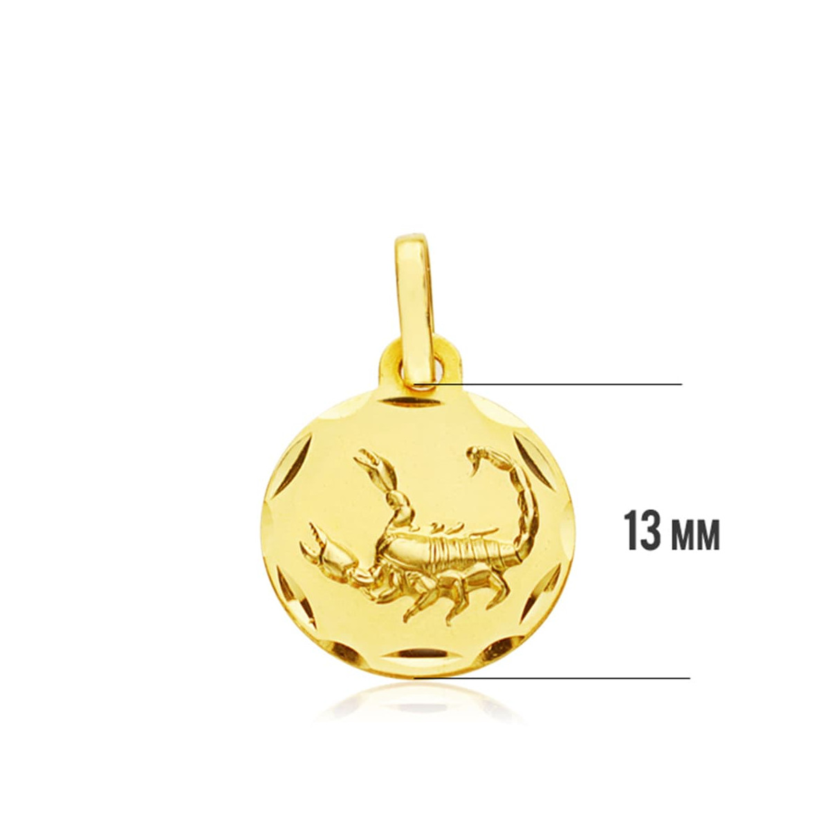 18K HOROSCOPO ORO AMARILLO ESCORPIO 13 MM