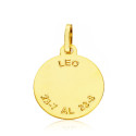 18K PLACA HOROSCOPO ORO AMARILLO LEO 16 MM 18K PLACA HOROSCOPO ORO AMARILLO LEO 16 MM