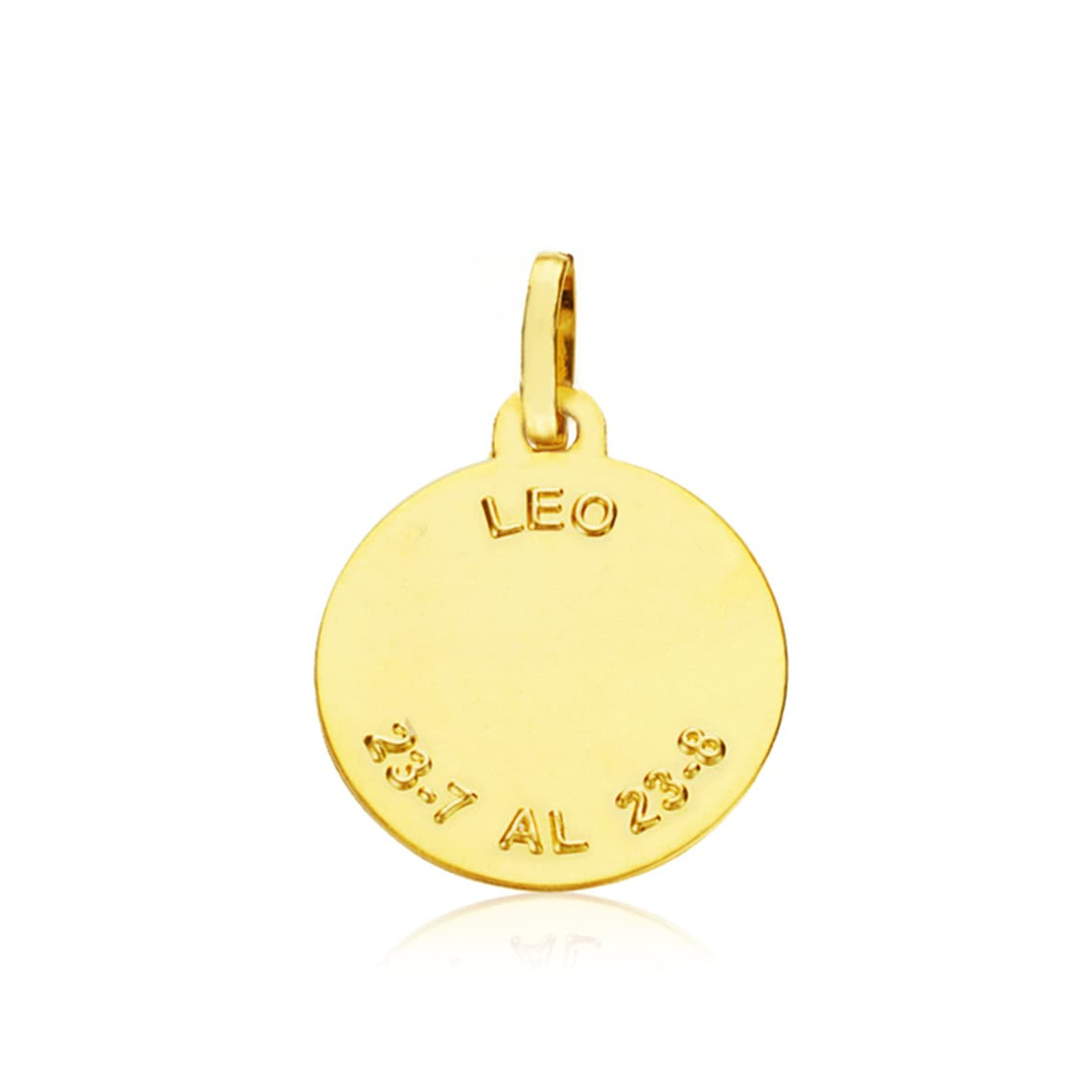 18K PLACA HOROSCOPO ORO AMARILLO LEO 16 MM