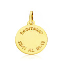 18K PLACA HOROSCOPO ORO AMARILLO SAGITARIO 16 MM 18K PLACA HOROSCOPO ORO AMARILLO SAGITARIO 16 MM
