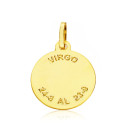 18K PLACA HOROSCOPO ORO AMARILLO VIRGO 16 MM 18K PLACA HOROSCOPO ORO AMARILLO VIRGO 16 MM