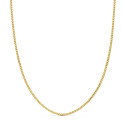 18K CADENA ORO AMARILLO BARBADA HUECA 45CM ANCHO 1.5 MM