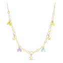 18K GARGANTILLA ORO AMARILLO PIEDRAS COLOR