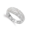 18K SORTIJA ORO BLANCO CON CIRCONITAS. ANCHO: 7,5 MM 18K SORTIJA ORO BLANCO CON CIRCONITAS. ANCHO: 7,5 MM