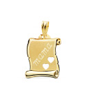 9K PLACA CHAPA COLGANTE PERGAMINO ORO AMARILLO BRILLO Y MATE MAMA CON CORAZONES CALADOS 18X14 MM 9K PLACA CHAPA COLGANTE PERGAMINO ORO AMARILLO BRILLO Y MATE MAMA CON CORAZONES CALADOS 18X14 MM