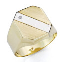 9K SELLO ORO AMARILLO BANDA ORO BLANCO CON CIRCONITA HUECO. MEDIDA: 17 X 13,5 MM 9K SELLO ORO AMARILLO BANDA ORO BLANCO CON CIRCONITA HUECO. MEDIDA: 17 X 13,5 MM