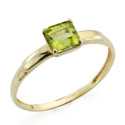 9K SOLITARIO ORO AMARILLO OLIVINA CUADRADA EN GARRAS DE 0,71 QTS. ANCHO: 5 MM 9K SOLITARIO ORO AMARILLO OLIVINA CUADRADA EN GARRAS DE 0,71 QTS. ANCHO: 5 MM