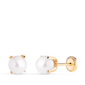 18K PENDIENTES ORO AMARILLO PERLA CON 4 GARRAS. MEDIDA: 6 MM. CIERRE TUERCA 18K PENDIENTES ORO AMARILLO PERLA CON 4 GARRAS. MEDIDA: 6 MM. CIERRE TUERCA