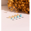 18K PENDIENTES ORO AMARILLO TURQUESA CON 4 GARRAS. MEDIDA: 6 MM. CIERRE TUERCA 18K PENDIENTES ORO AMARILLO TURQUESA CON 4 GARRAS. MEDIDA: 6 MM. CIERRE TUERCA