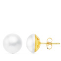 18K PENDIENTES JAPONESA ORO AMARILLO 11A 11.5 MM PRESION CIERRE PRESION
