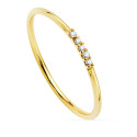 18K SORTIJA ORO AMARILLO 5 DIAMANTES DE LABORATORIO 0,025 QTS. VS2-G CUERPO REDONDO 1 MM 18K SORTIJA ORO AMARILLO 5 DIAMANTES DE LABORATORIO 0,025 QTS. VS2-G CUERPO REDONDO 1 MM