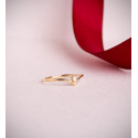 18K SORTIJA ORO AMARILLO PICO DIAMANTE LABORATORIO TALLA MARQUIS 0,067 QTES. G-VS2. ANCHO: 5MM