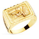 18K SELLO ORO AMARILLO CABALLERO PISTOLA TALLADA RECTANGULAR 21X16 MM 18K SELLO ORO AMARILLO CABALLERO PISTOLA TALLADA RECTANGULAR 21X16 MM
