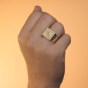 18K SELLO ORO AMARILLO CABALLERO PISTOLA TALLADA RECTANGULAR 21X16 MM 18K SELLO ORO AMARILLO CABALLERO PISTOLA TALLADA RECTANGULAR 21X16 MM