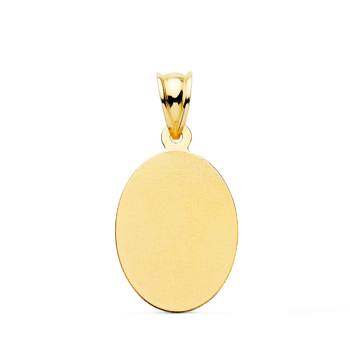 18K MEDALLA ORO AMARILLO VIRGEN GUADALUPE OVAL EN BRILLO. 21 X 15 MM