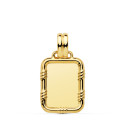 18K PLACA CHAPA ORO AMARILLO BRILLO CON BORDE 19X15 MM 18K PLACA CHAPA ORO AMARILLO BRILLO CON BORDE 19X15 MM