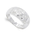 18K SORTIJA ORO BLANCO CON CIRCONITA. ANCHO: 9,5 MM 18K SORTIJA ORO BLANCO CON CIRCONITA. ANCHO: 9,5 MM