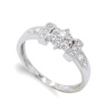18K SORTIJA ORO BLANCO CON CIRCONITAS. ANCHO: 6,5 MM 18K SORTIJA ORO BLANCO CON CIRCONITAS. ANCHO: 6,5 MM